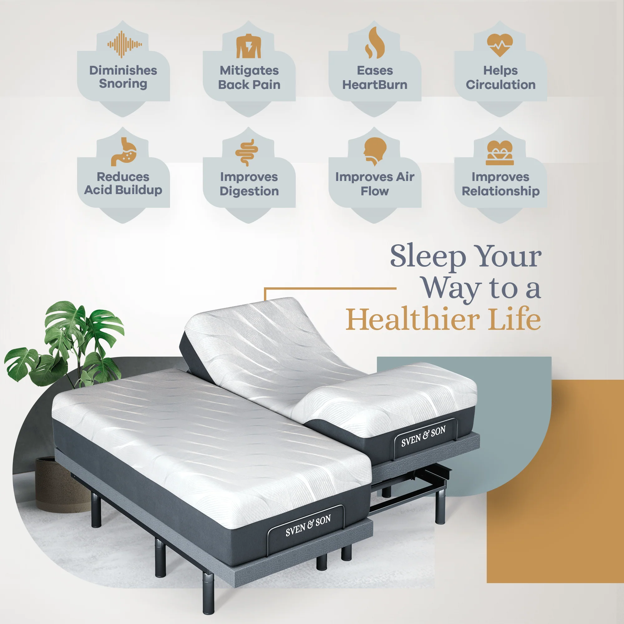 Bliss Series Adjustable Bed Frame + Choice of Mattress Bundle - Image 131