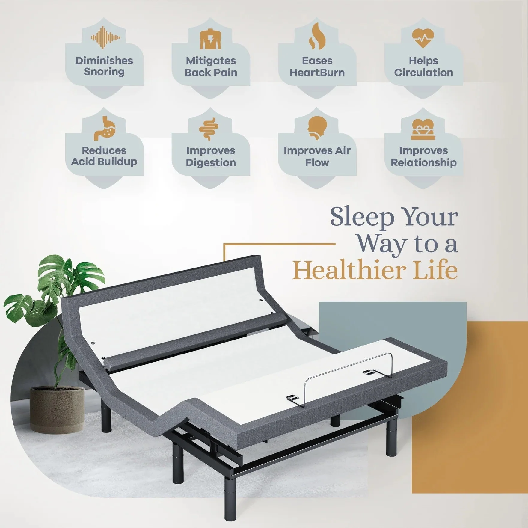 Bliss Series Adjustable Bed Frame + Choice of Mattress Bundle - Image 206