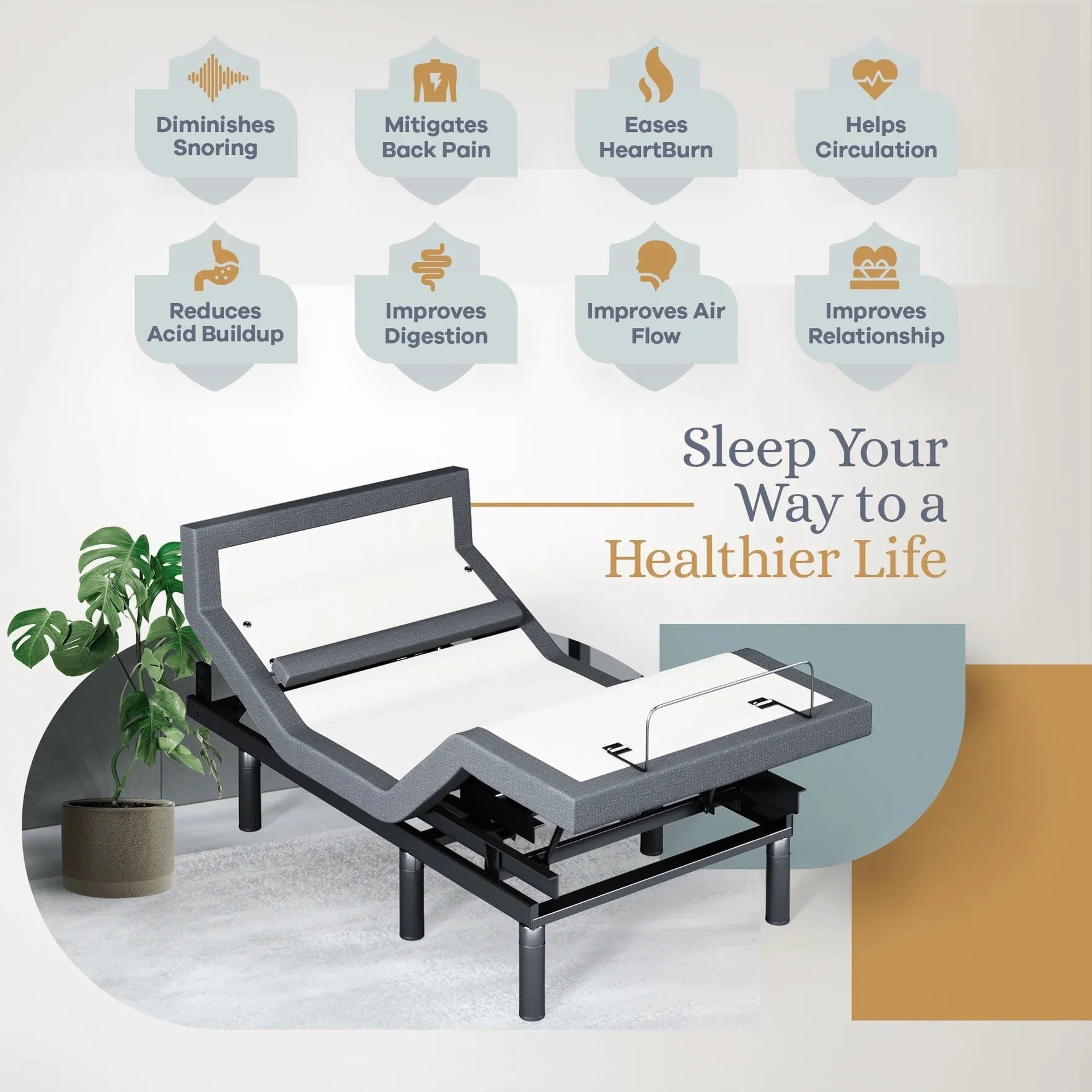 Bliss Series Adjustable Bed Frame + Choice of Mattress Bundle - Image 210