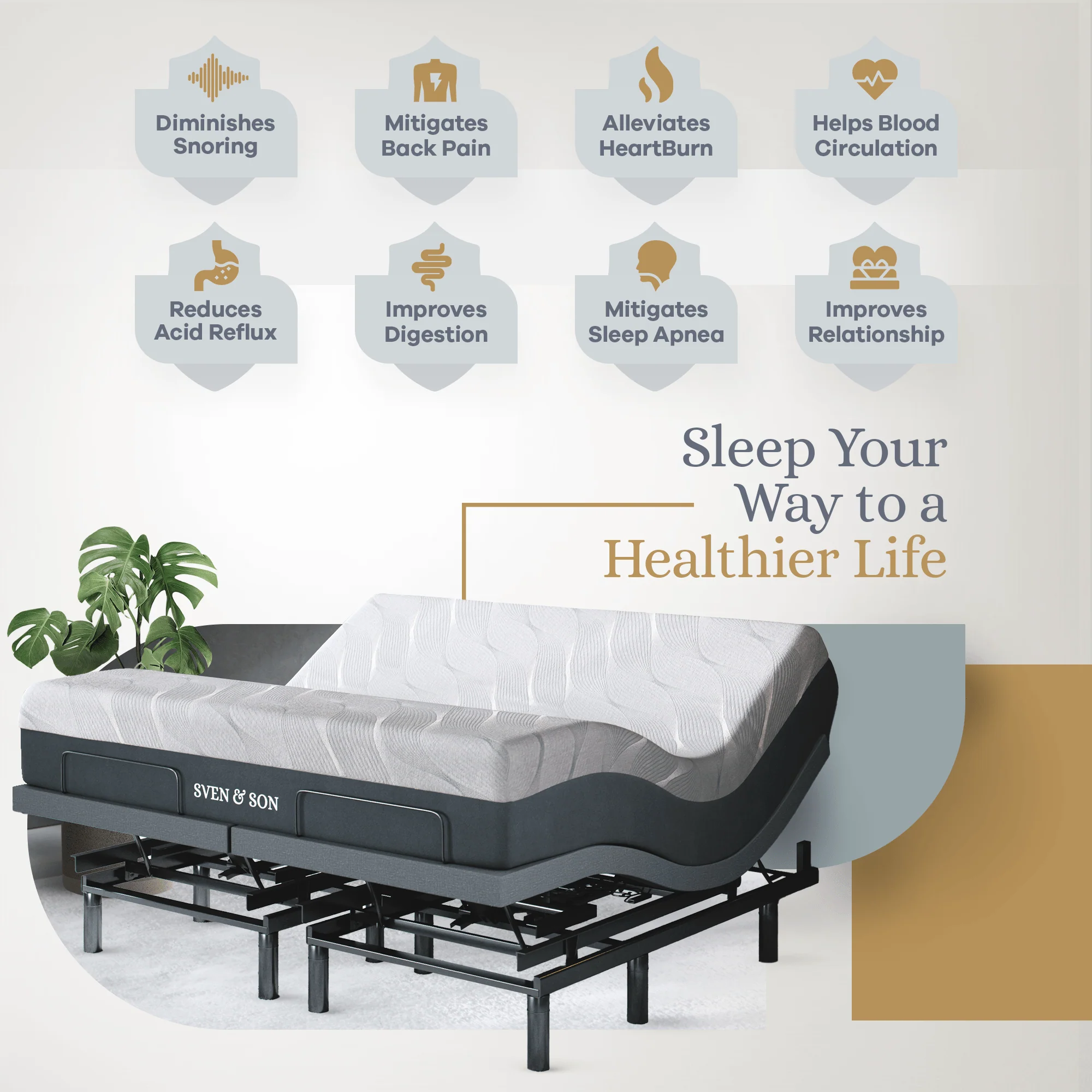 Bliss Series Adjustable Bed Frame + Choice of Mattress Bundle - Image 227