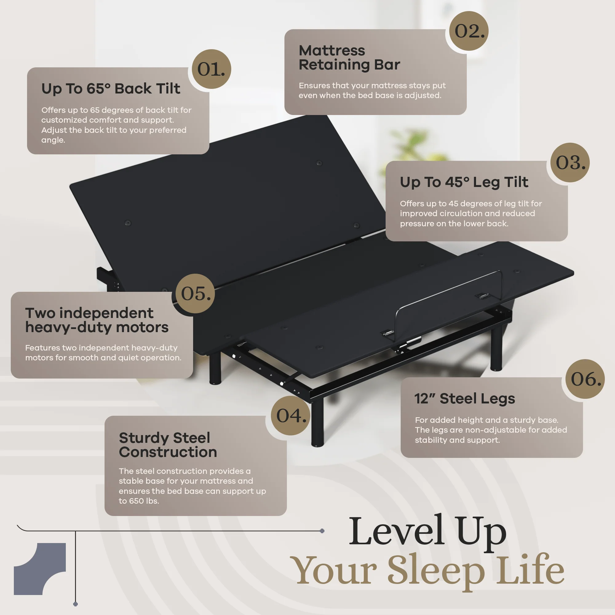 Essential Series Adjustable Bed Frame + Choice of Mattress Bundle - Image 106
