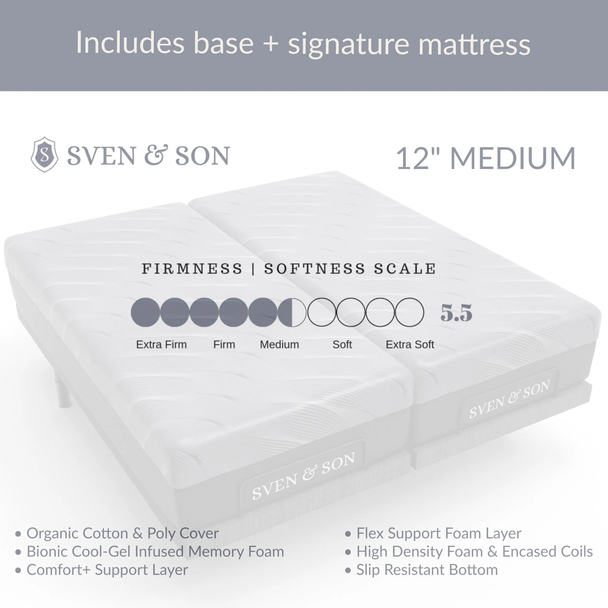 Essential Series Adjustable Bed Frame + Choice of Mattress Bundle - Image 12