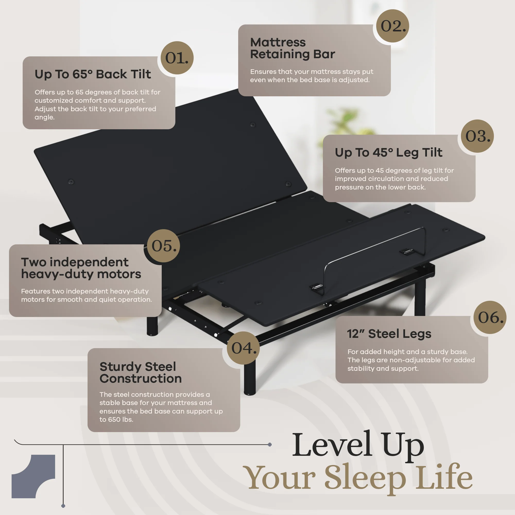 Essential Series Adjustable Bed Frame + Choice of Mattress Bundle - Image 122