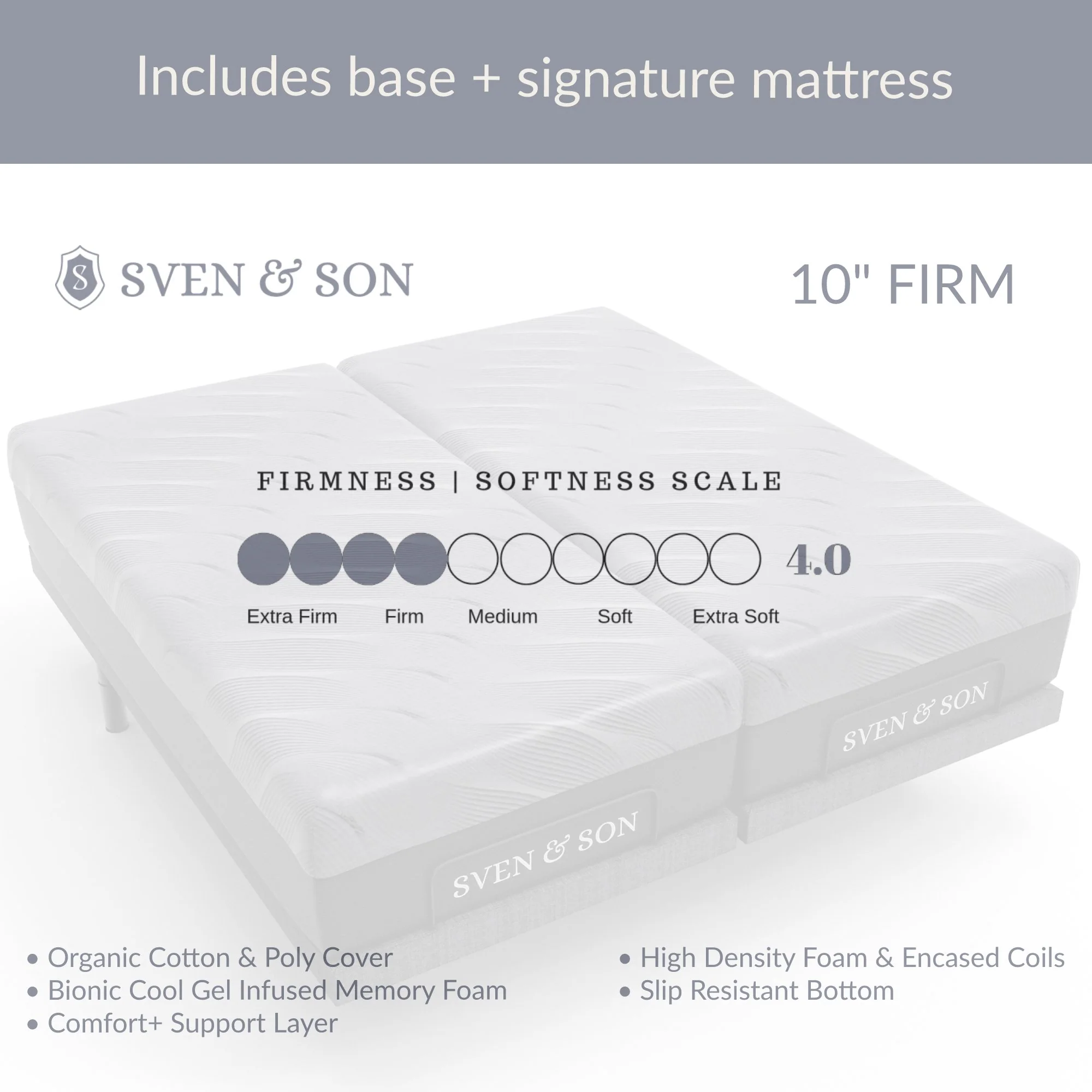 Essential Series Adjustable Bed Frame + Choice of Mattress Bundle - Image 13
