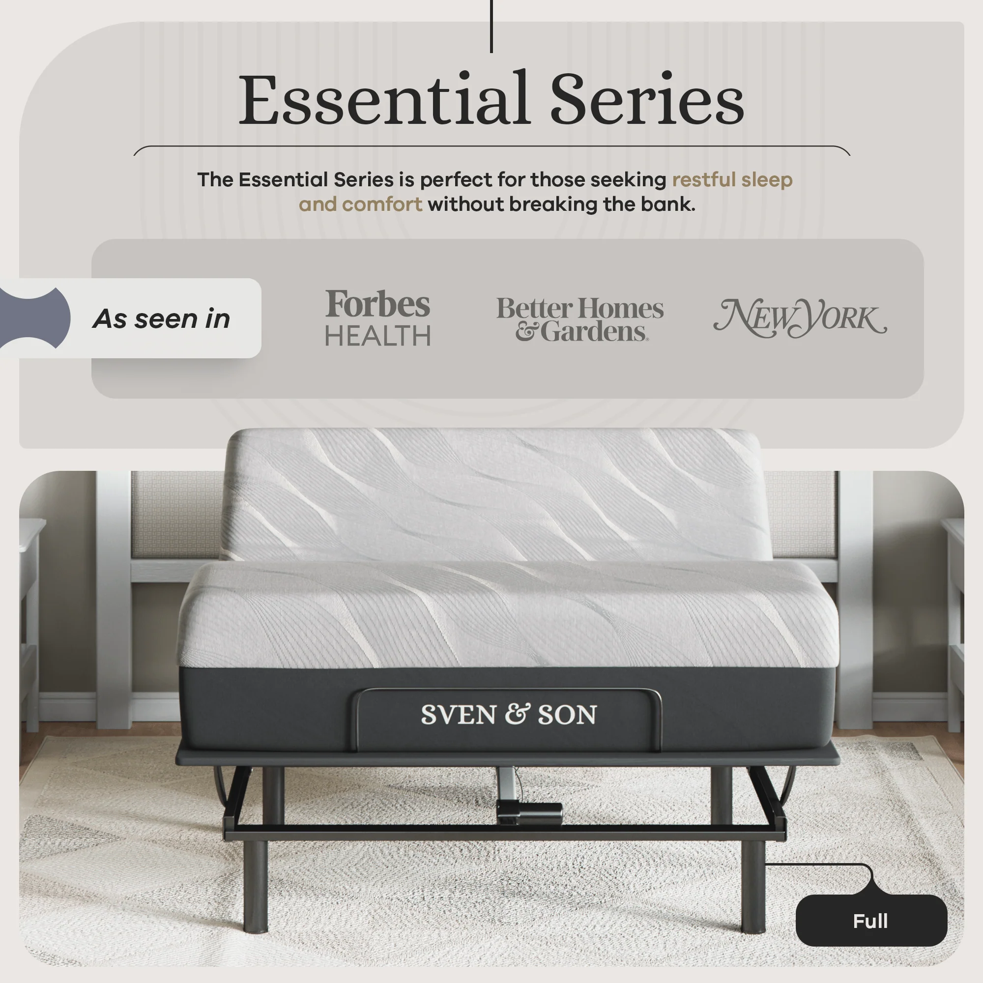 Essential Series Adjustable Bed Frame + Choice of Mattress Bundle - Image 131
