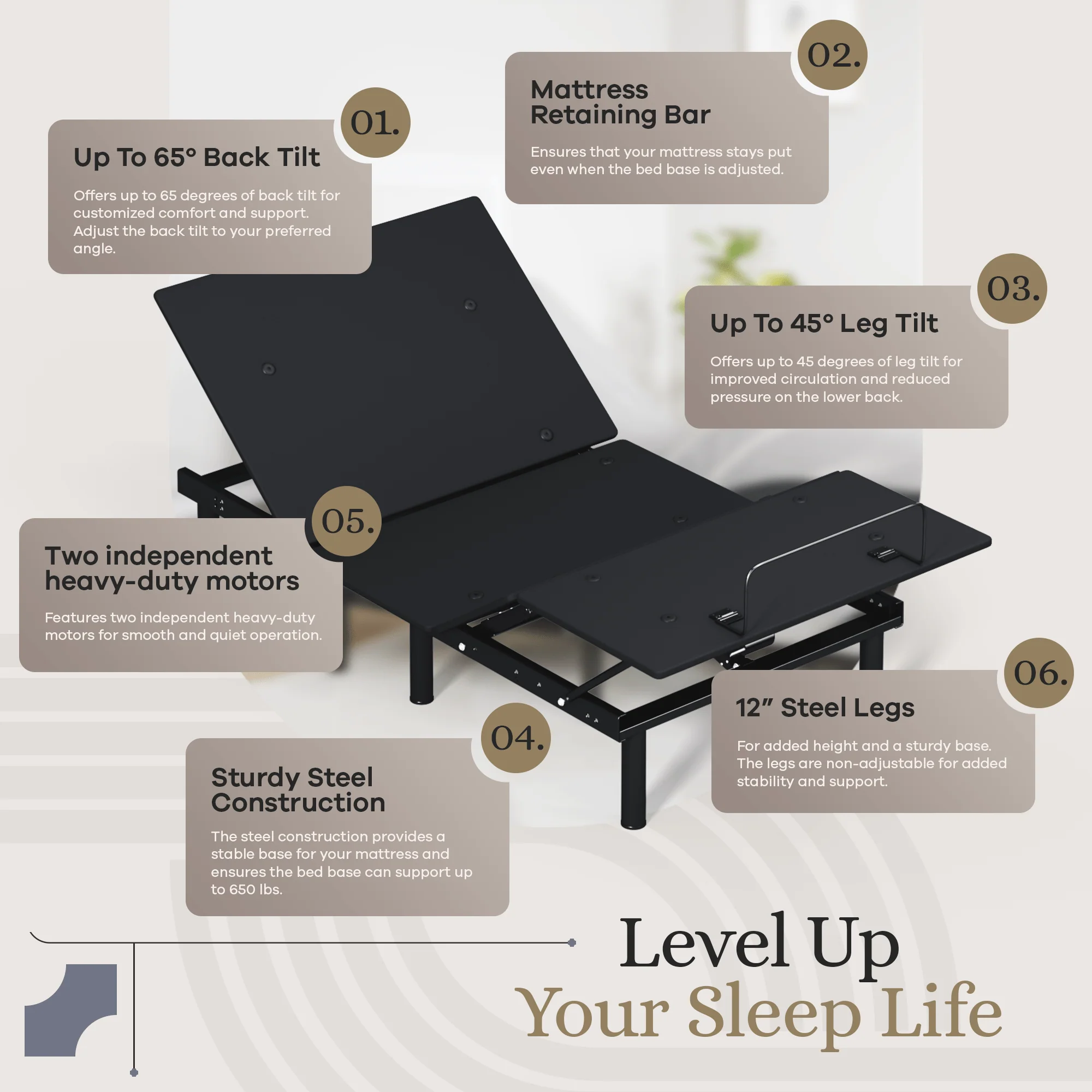 Essential Series Adjustable Bed Frame + Choice of Mattress Bundle - Image 155