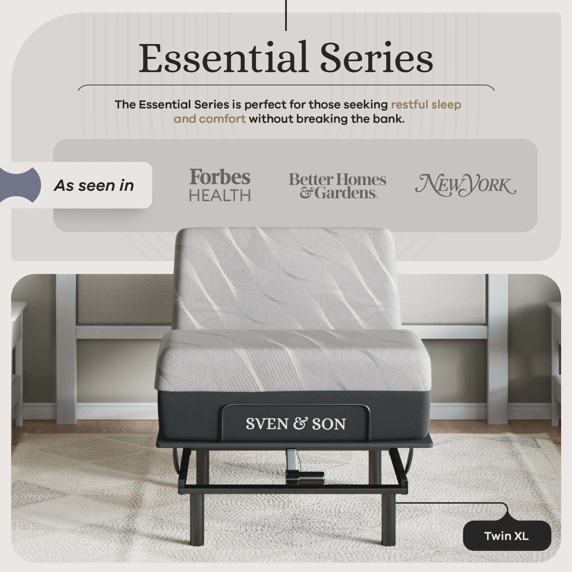 Essential Series Adjustable Bed Frame + Choice of Mattress Bundle - Image 159