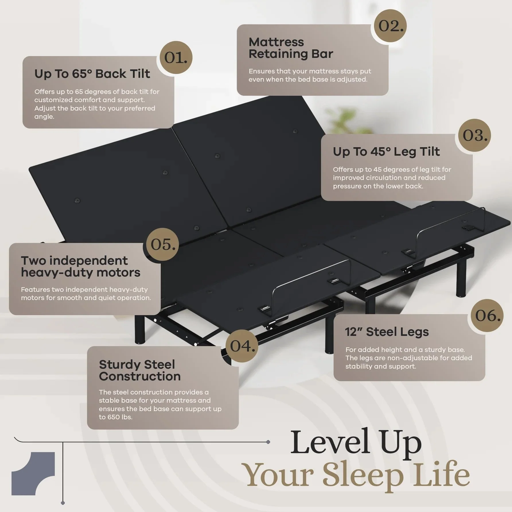 Essential Series Adjustable Bed Frame + Choice of Mattress Bundle - Image 189