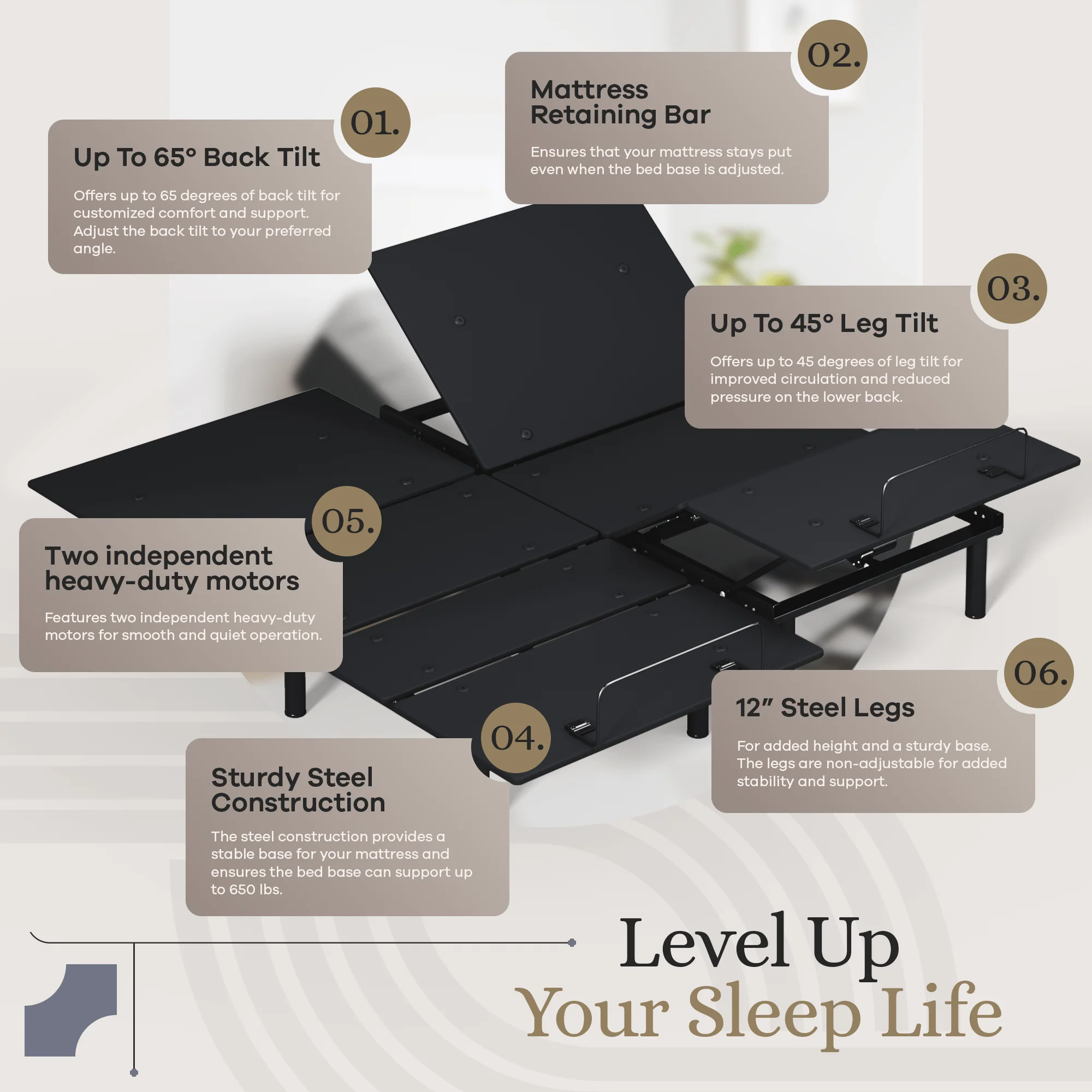 Essential Series Adjustable Bed Frame + Choice of Mattress Bundle - Image 52