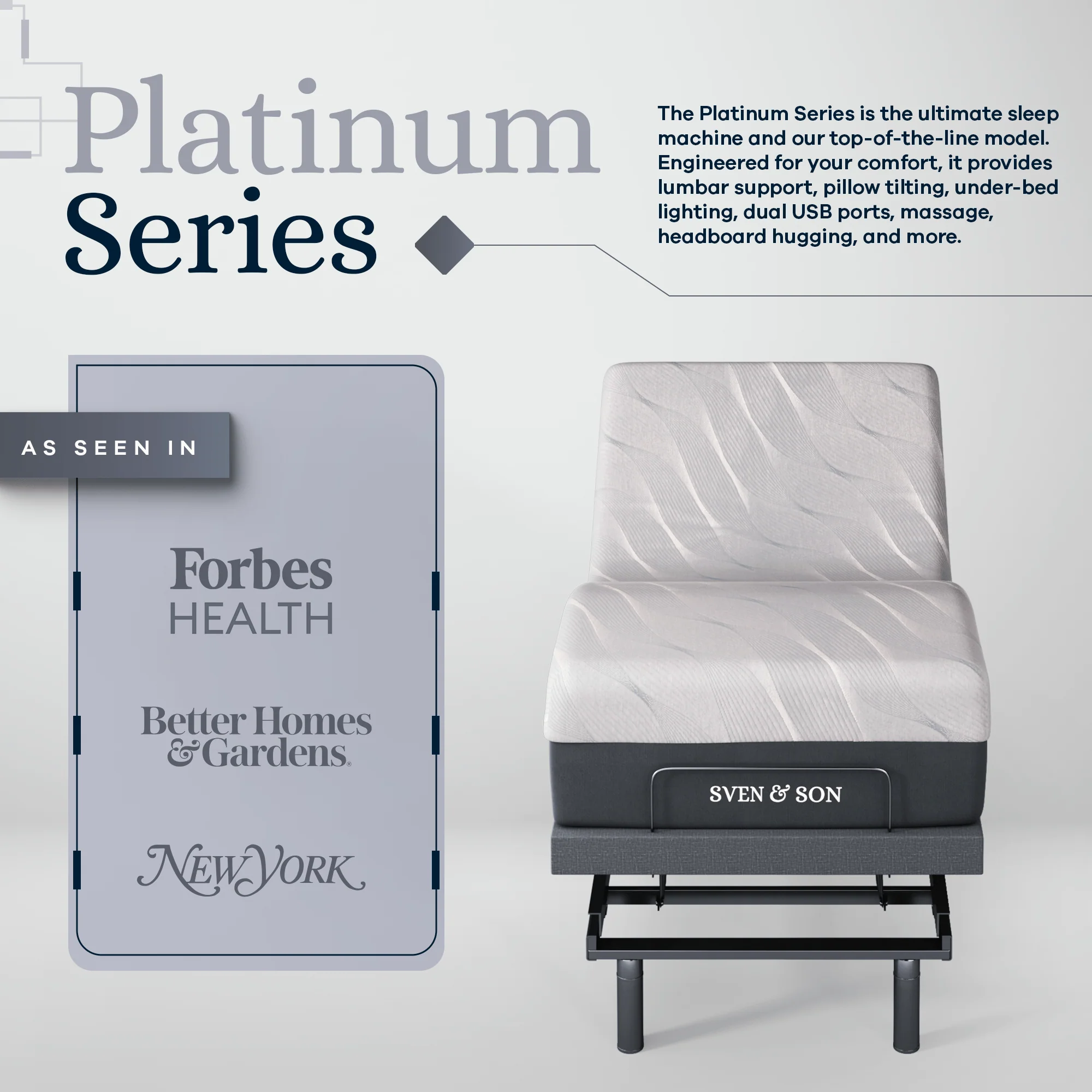 Platinum Series Adjustable Bed Frame + Choice of Mattress Bundle - Image 110