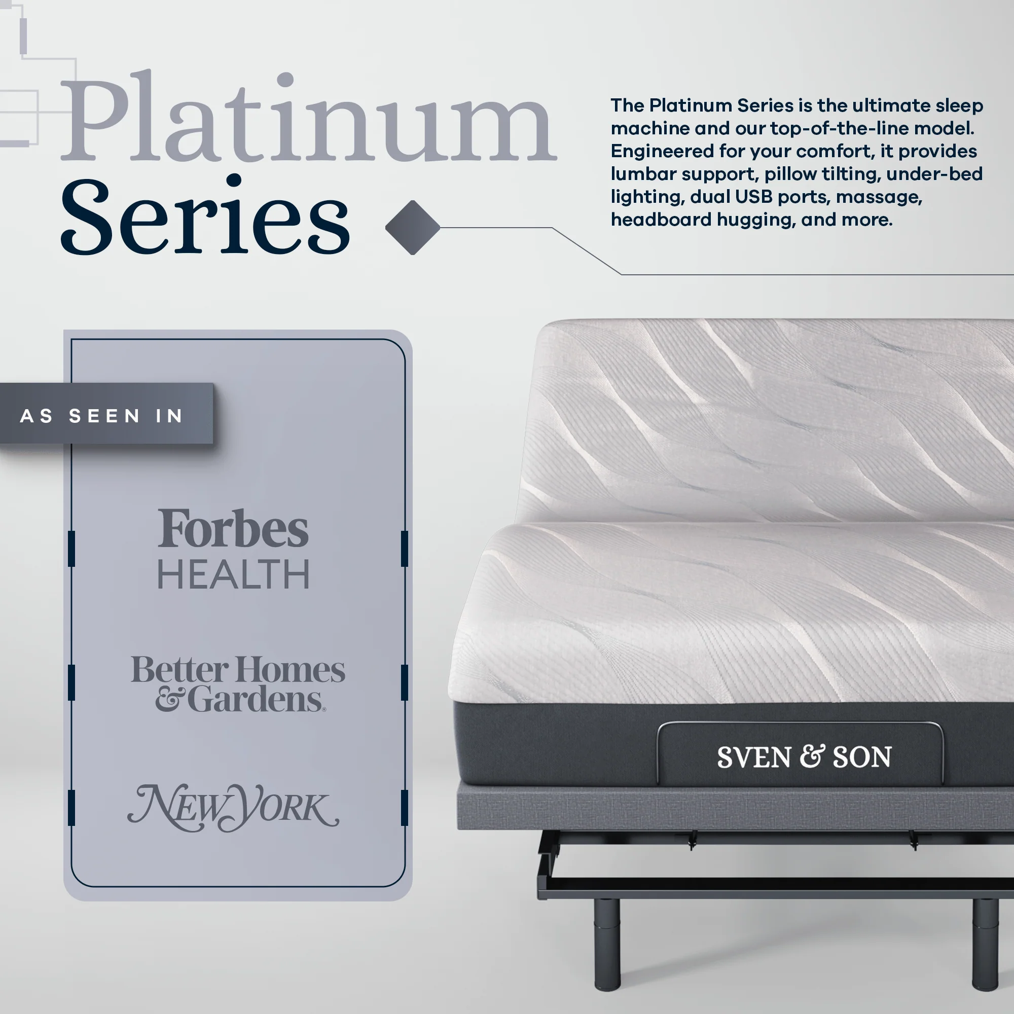 Platinum Series Adjustable Bed Frame + Choice of Mattress Bundle - Image 124