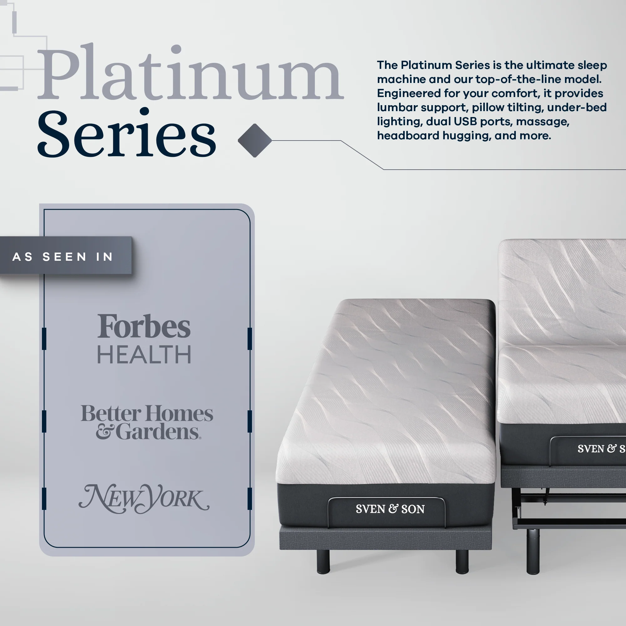 Platinum Series Adjustable Bed Frame + Choice of Mattress Bundle - Image 152
