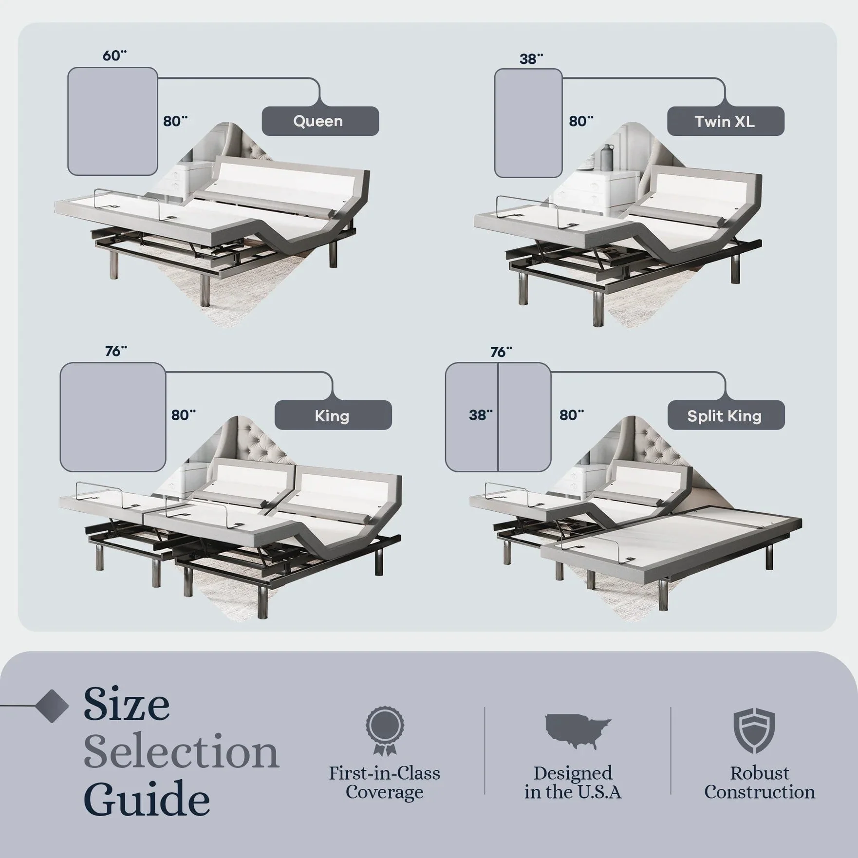 Platinum Series Adjustable Bed Frame + Choice of Mattress Bundle - Image 194